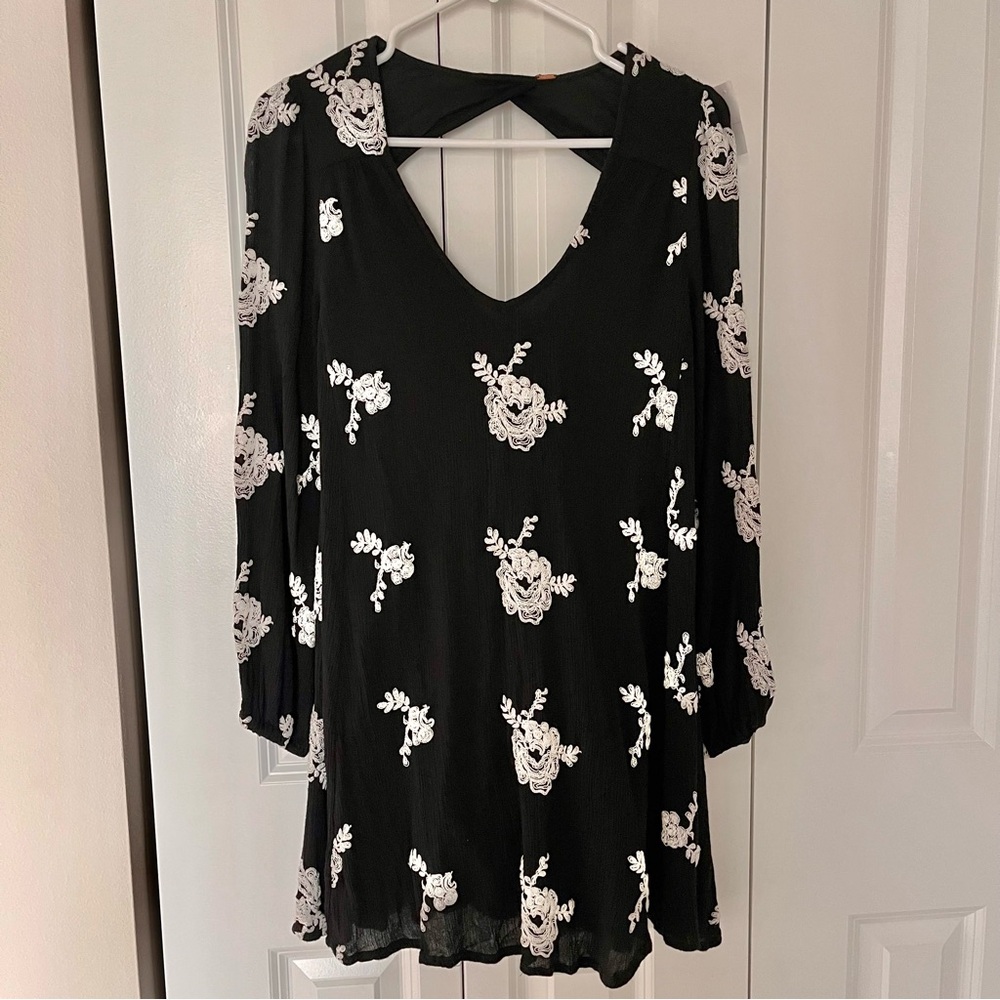 Free People Mini Dress / Tunic Black & White